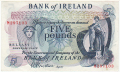 Bank Of Ireland 5 Pounds, from 1967